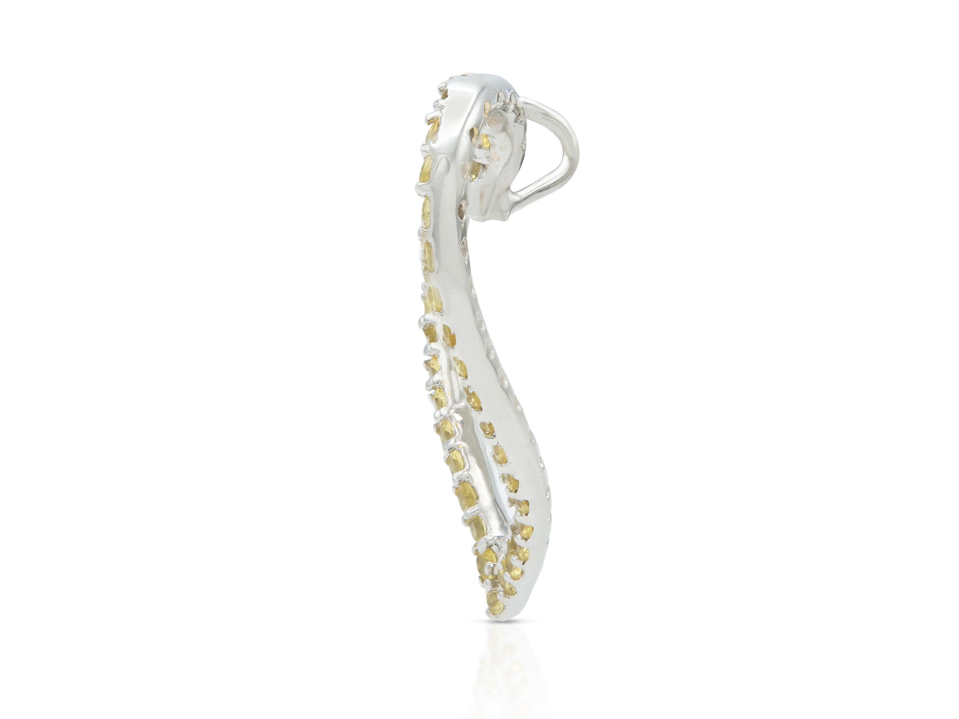 1.20 Carat Yellow Sapphire Open Heart Pendant