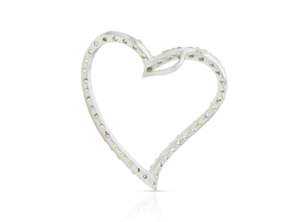 1.20 Carat Yellow Sapphire Open Heart Pendant