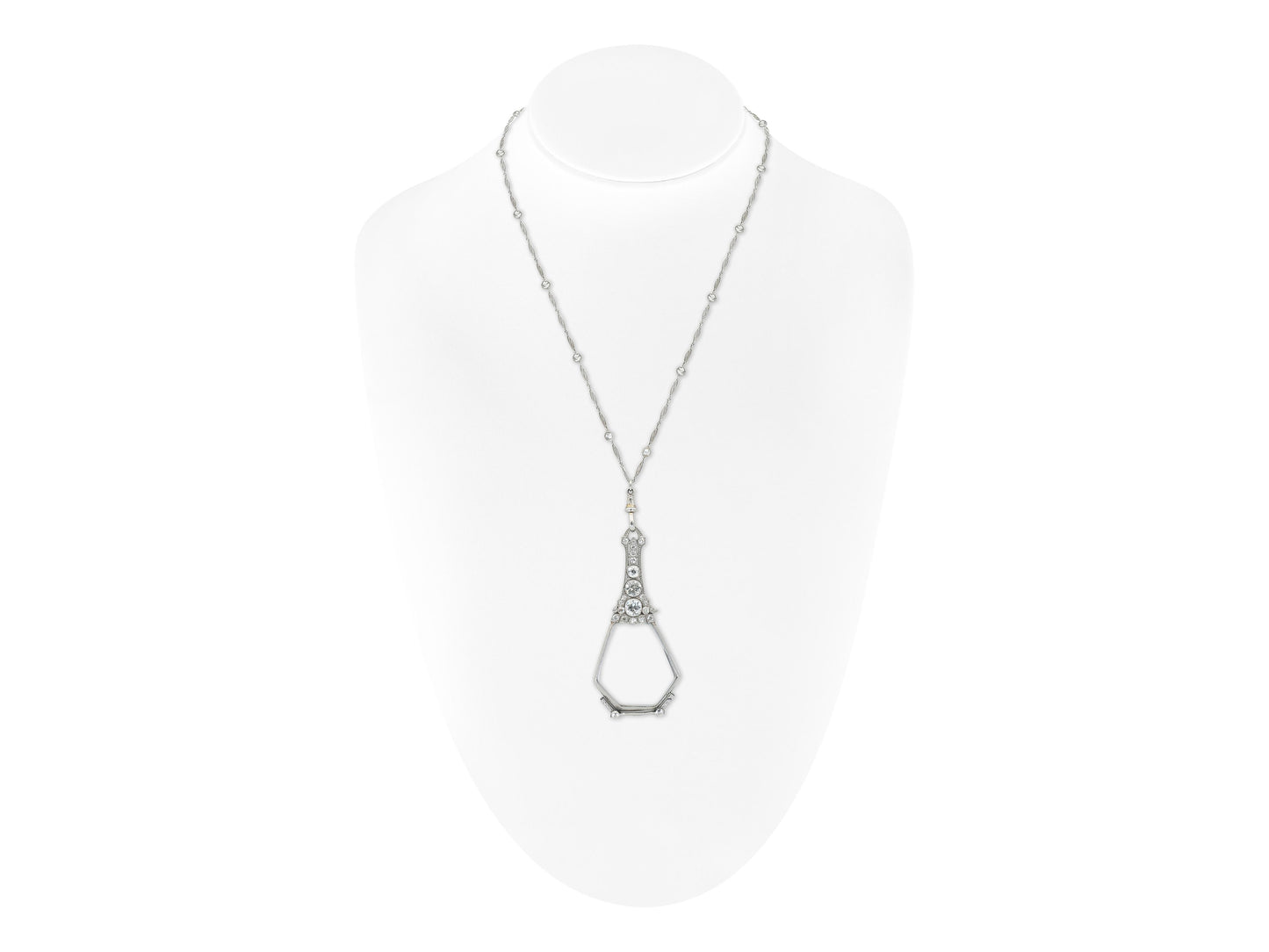 Antique Edwardian 1910s 7.70 Carat Diamond Lorgnette
