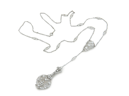 Antique Edwardian 1910s Diamond Lorgnette