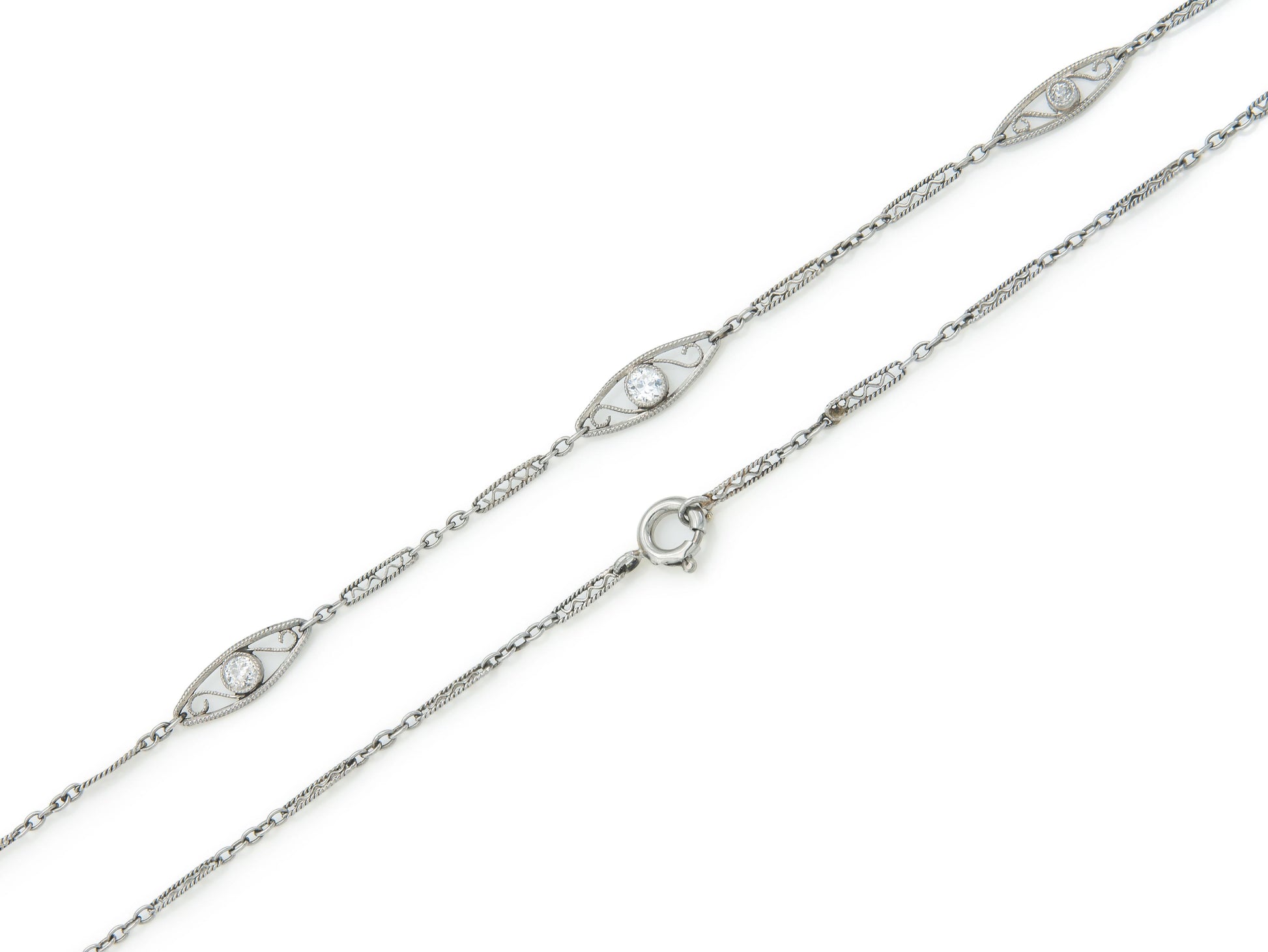 Antique Edwardian 1910s Diamond Lorgnette