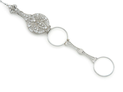 Antique Edwardian 1910s Diamond Lorgnette