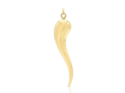 Gold Italian Horn Pendant