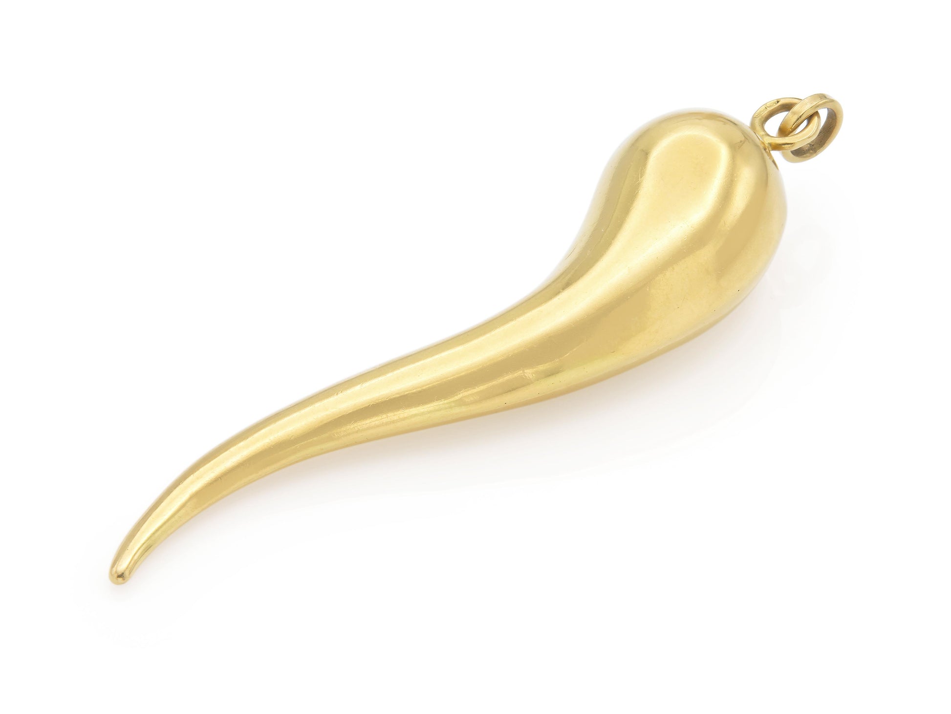 Gold Italian Horn Pendant