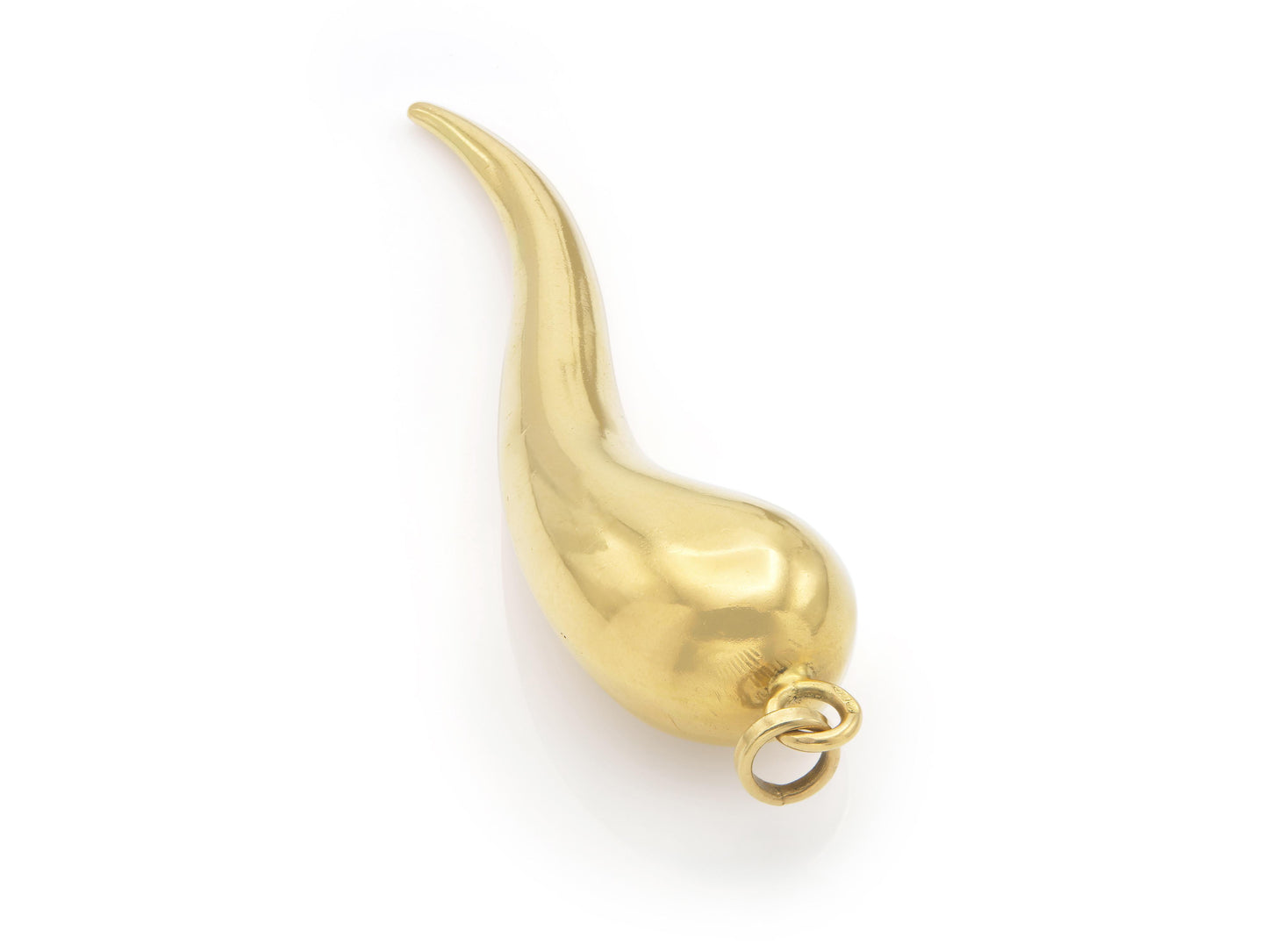 Gold Italian Horn Pendant