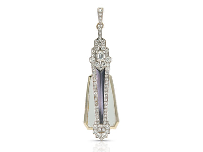 Antique Art Deco 1920s Onyx and Diamond Lorgnette