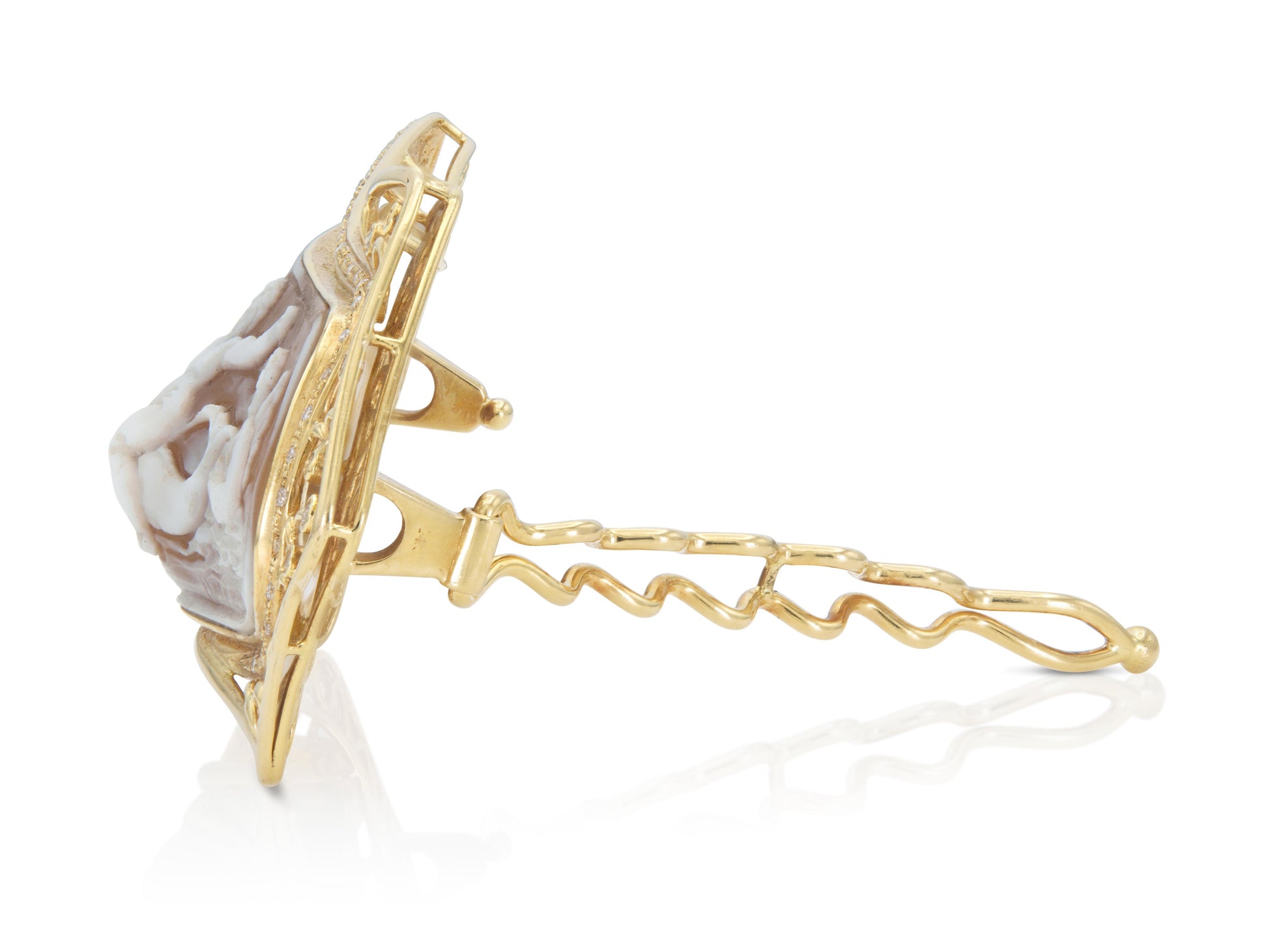 Vintage 1940s Retro Cameo Hair Pin