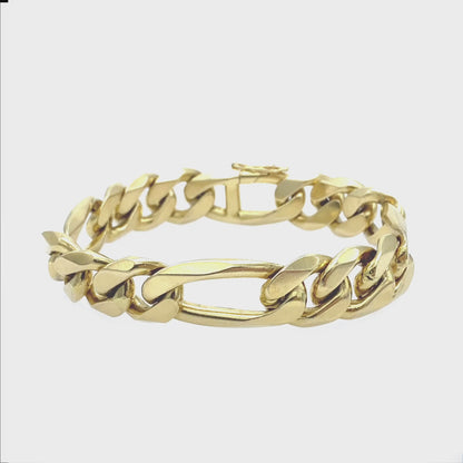Chunky Gold Figaro Link Bracelet