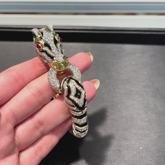 David Webb Diamond Zebra Bracelet