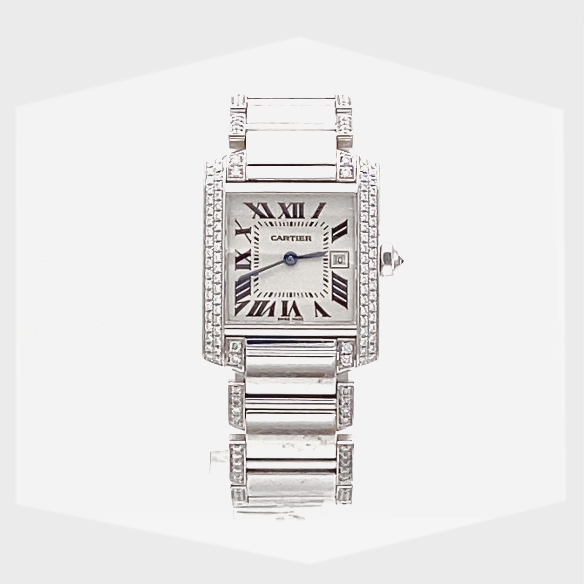 Cartier Tank Francais Watch with Diamonds
