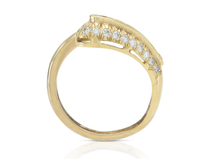 Vintage 1980s 0.95 Carat Diamonds Snake Ring