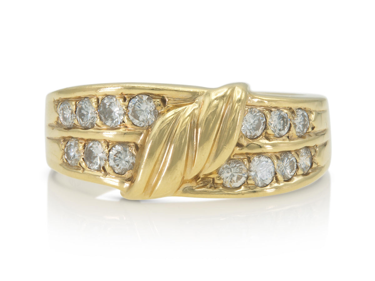 Vintage 1980s 0.80 Carat Diamond Band Ring