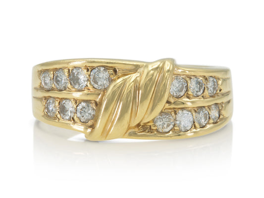 Vintage 1980s 0.80 Carat Diamond Band Ring