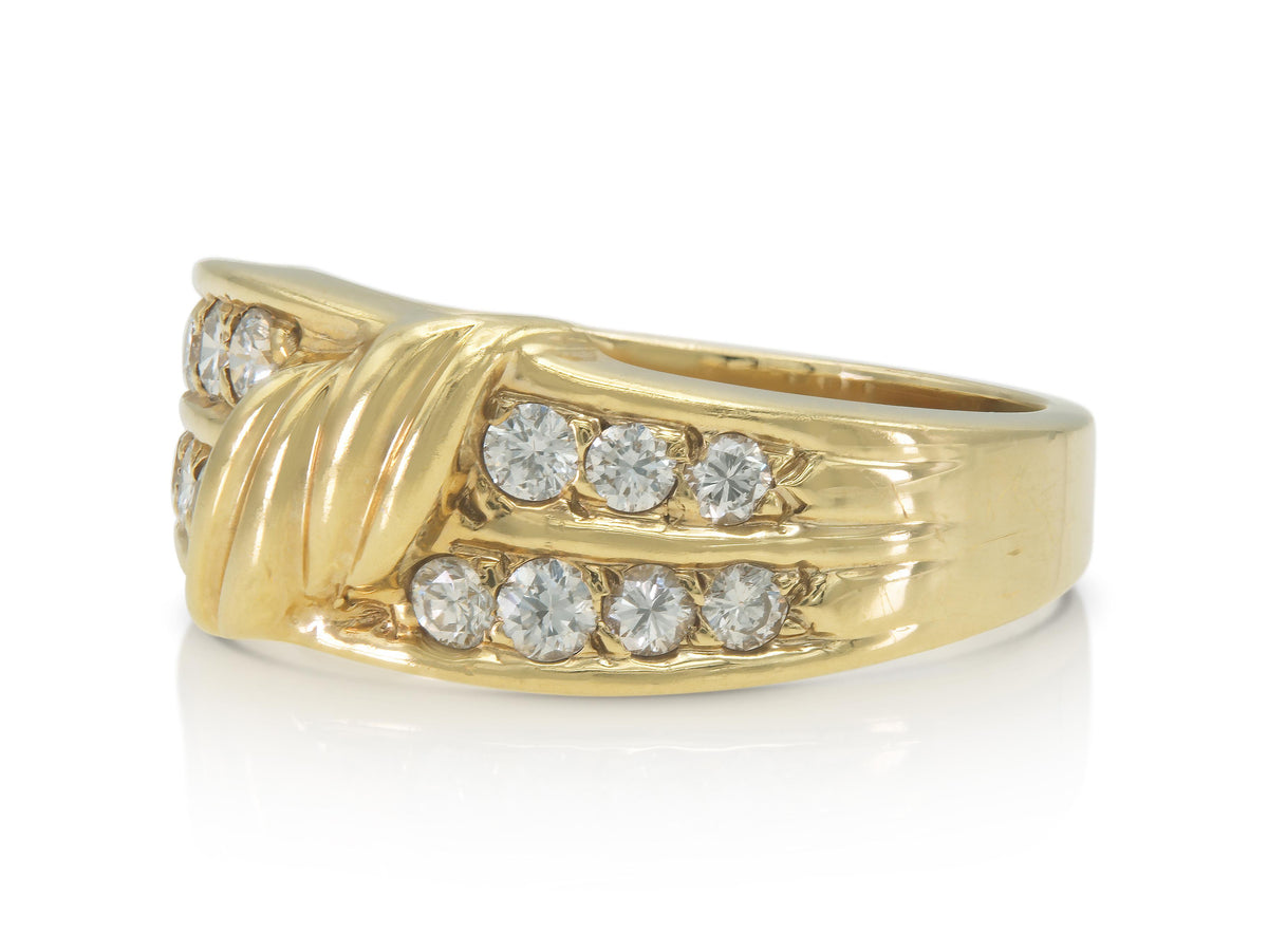 Vintage 1980s 0.80 Carat Diamond Band Ring