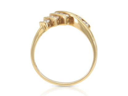 Vintage 1980s 0.63 Carat Diamond V Shaped Ring