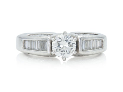 Vintage 1950s 0.60 Carat Old European Cut Diamond Engagement Ring