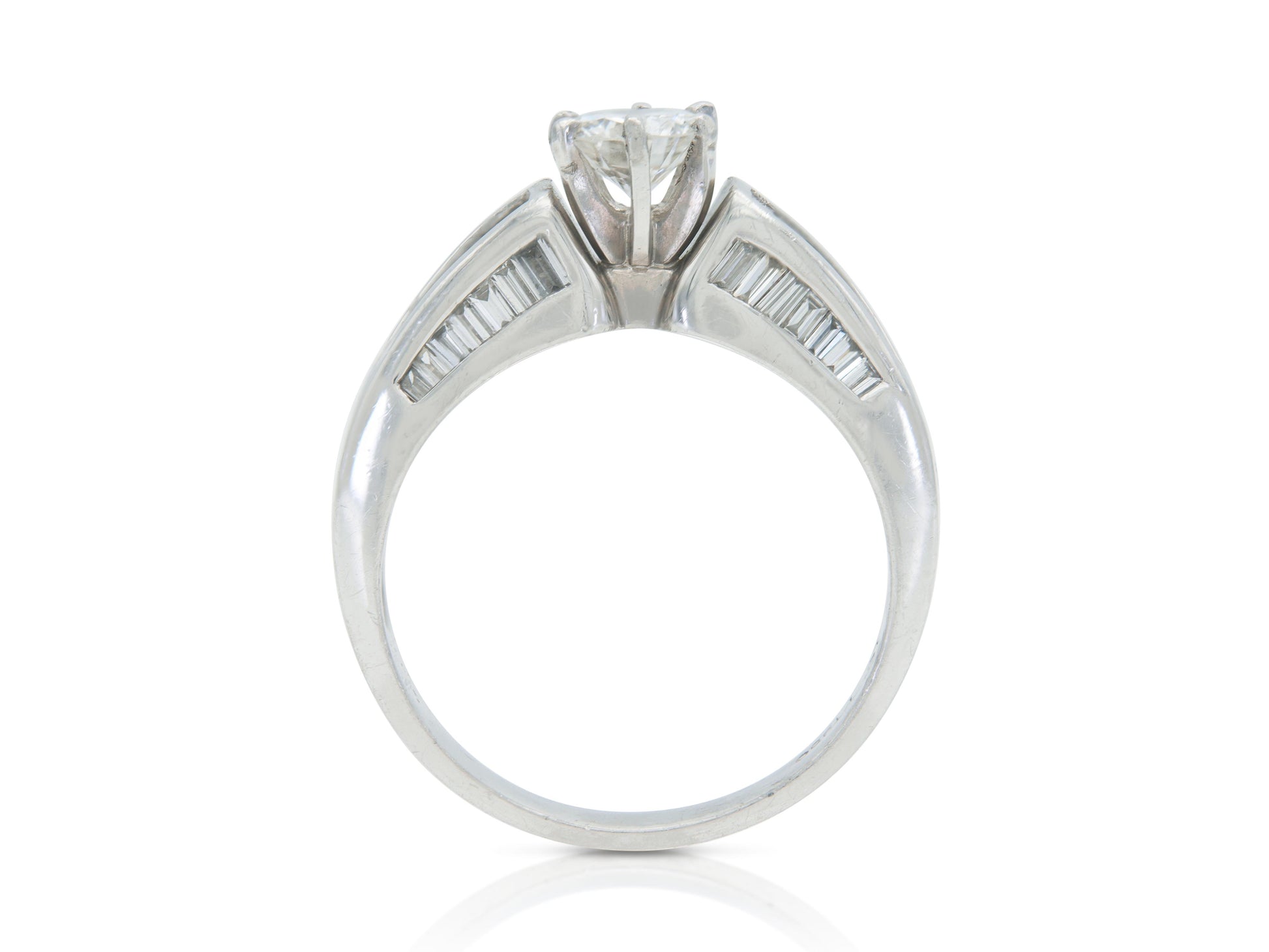 Vintage 1950s 0.60 Carat Old European Cut Diamond Engagement Ring
