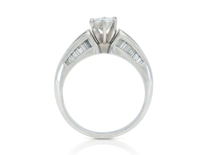 Vintage 1950s 0.60 Carat Old European Cut Diamond Engagement Ring