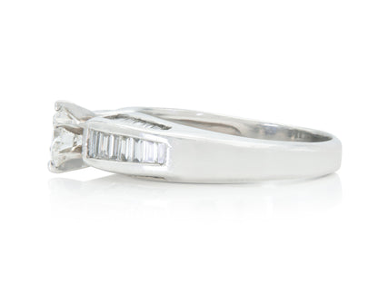 Vintage 1950s 0.60 Carat Old European Cut Diamond Engagement Ring