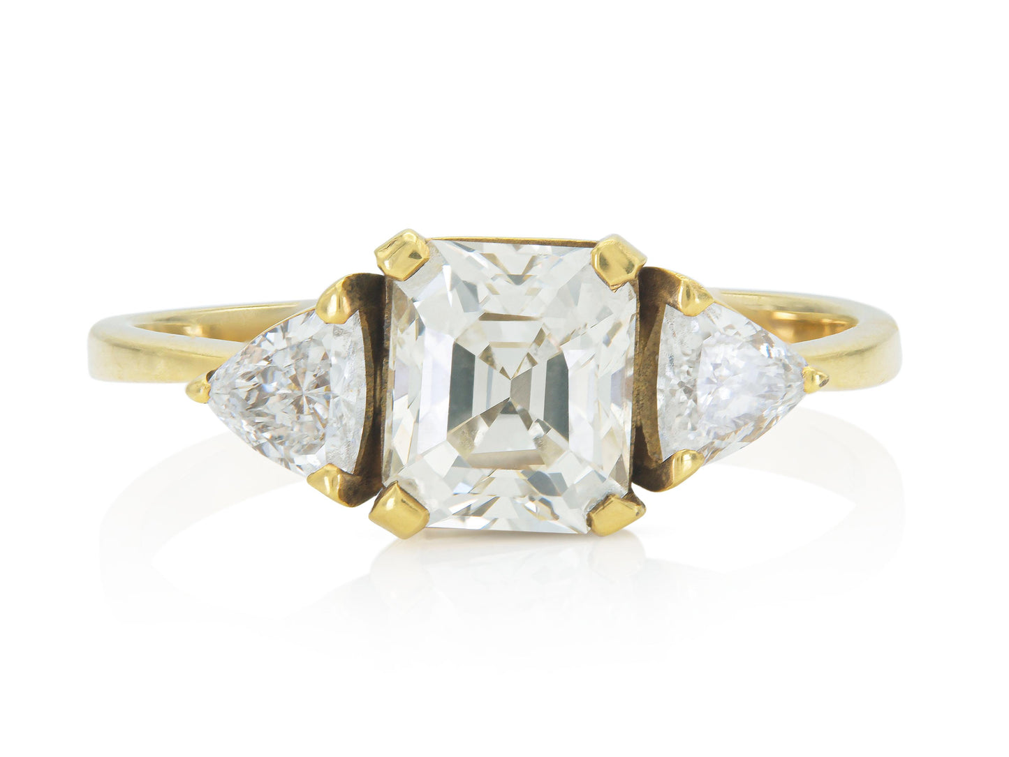 Vintage 1950s H. Stern 1.30 Carat Emerald Cut Diamond Engagement Ring