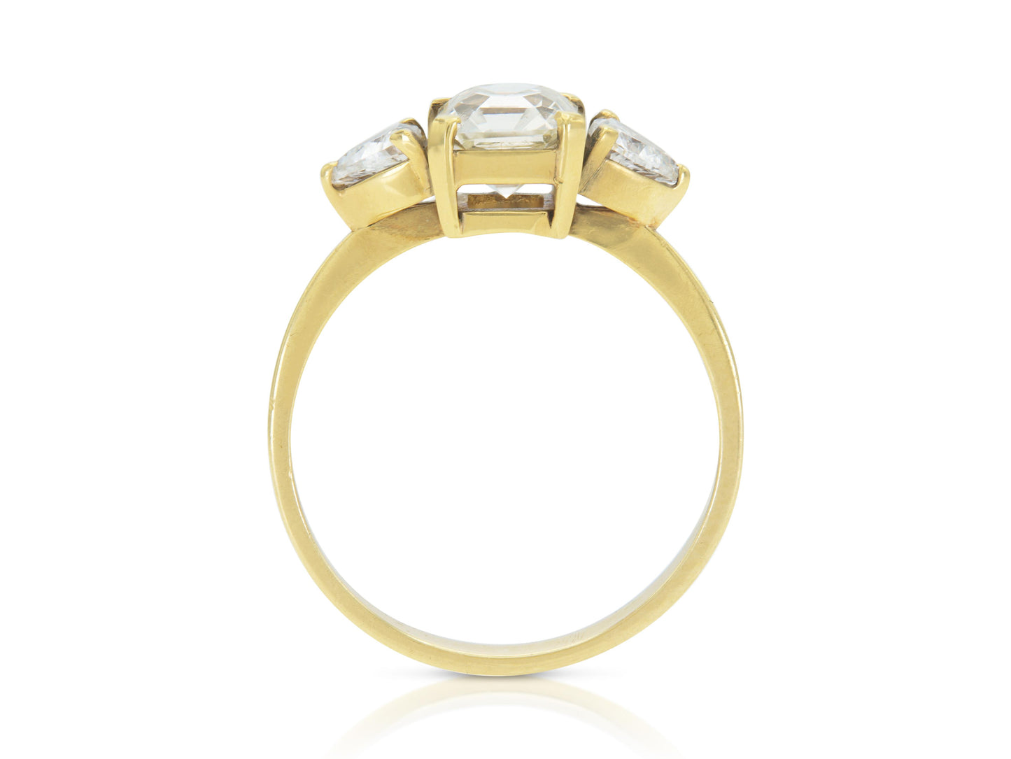 Vintage 1950s H. Stern 1.30 Carat Emerald Cut Diamond Engagement Ring