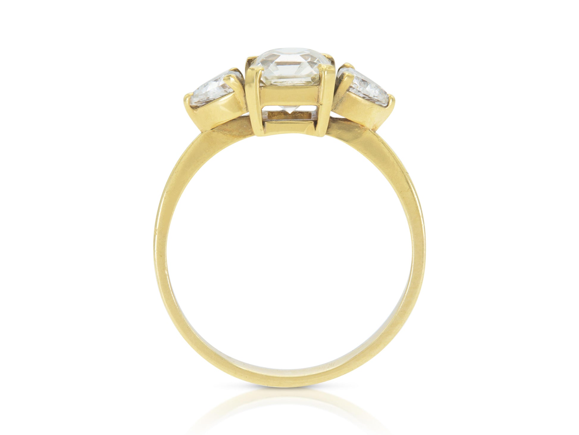 Vintage 1950s H. Stern 1.30 Carat Emerald Cut Diamond Engagement Ring