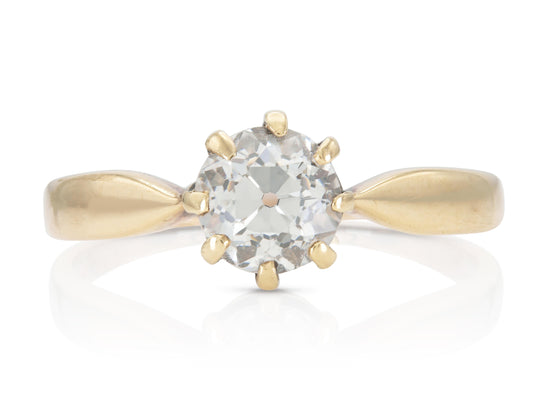 Antique Victorian 0.90 Carat Diamond Engagement Ring