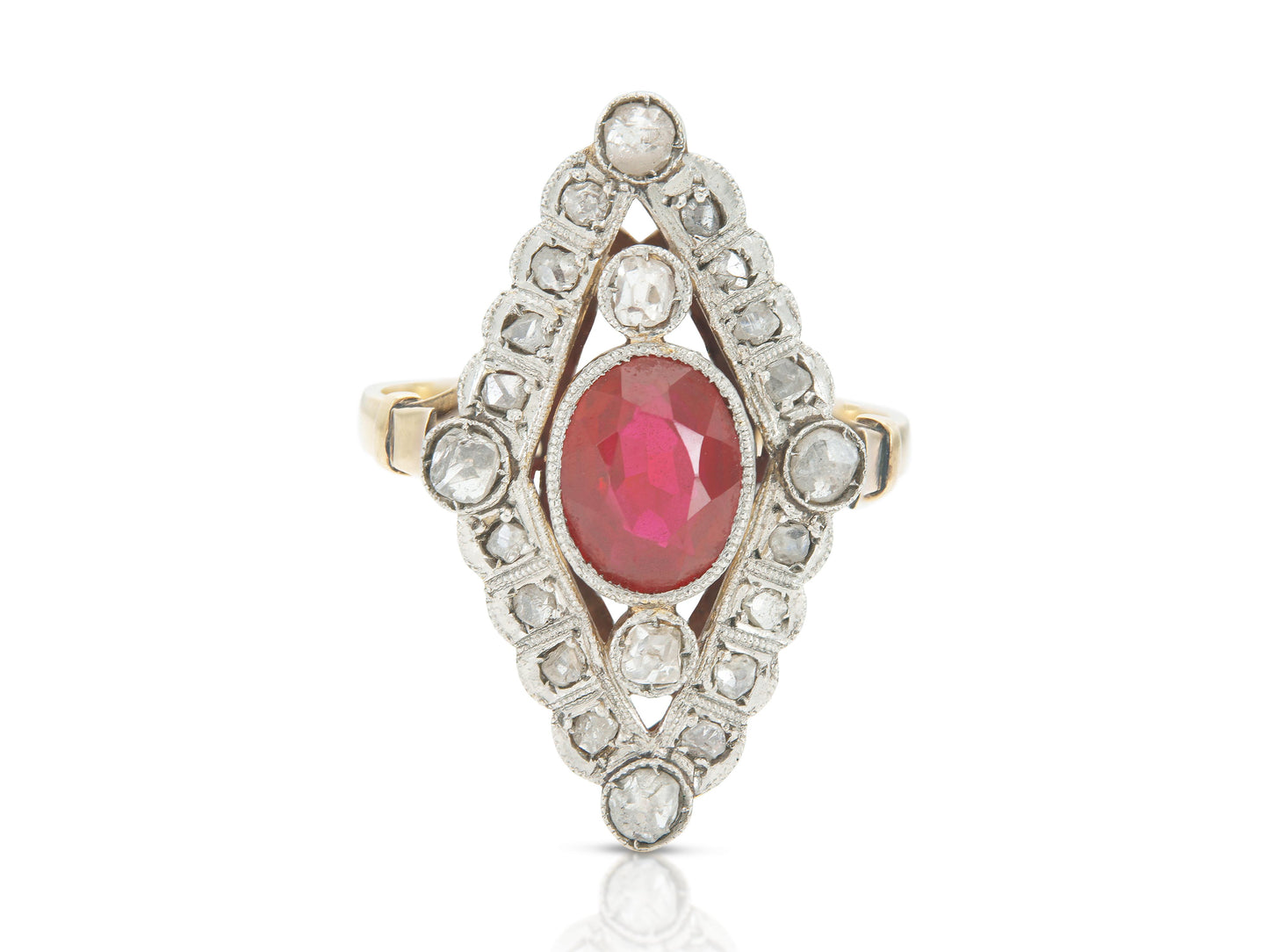 Antique Edwardian 1900s Navette Ring