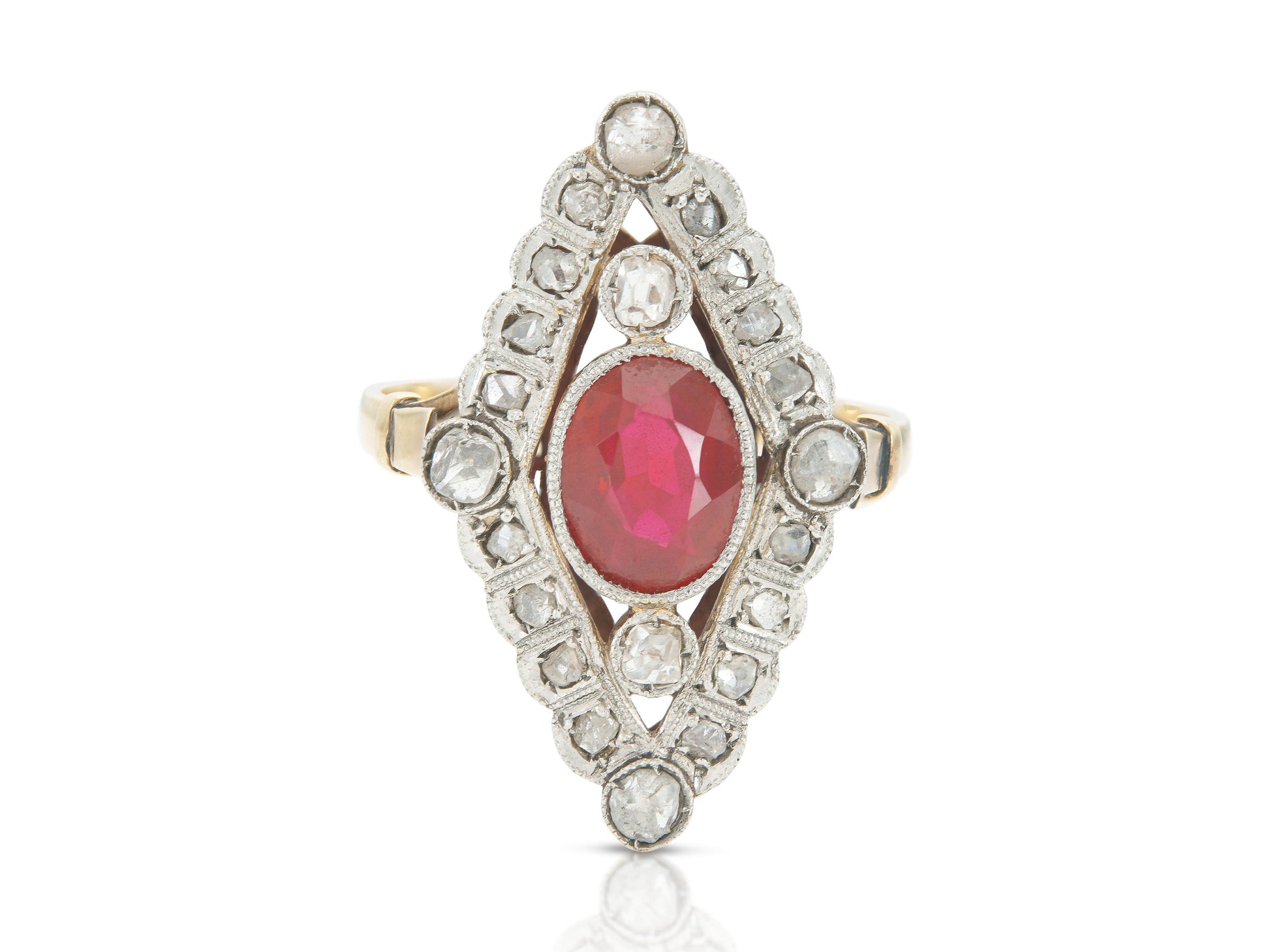 Antique Edwardian 1900s Navette Ring