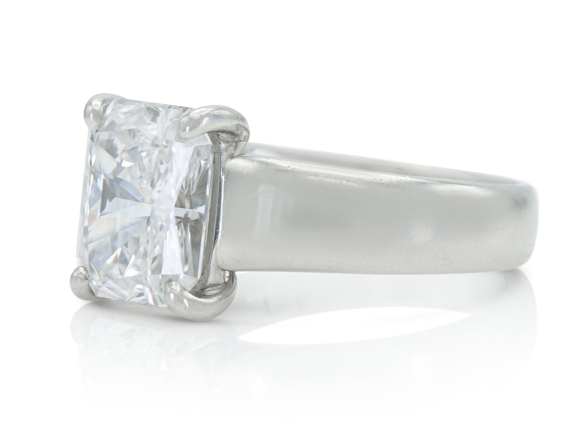 2.28 Carat GIA Certified Radiant Cut Diamond Engagement Ring