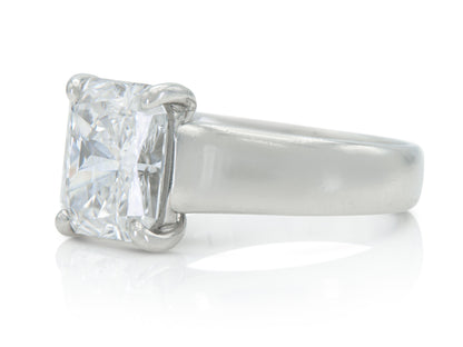 2.28 Carat GIA Certified Radiant Cut Diamond Engagement Ring