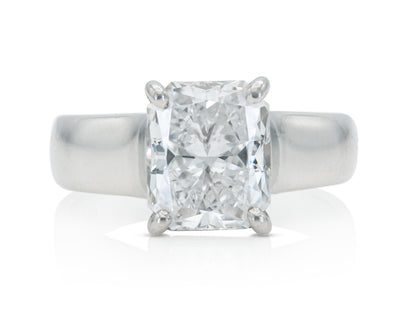 2.28 Carat GIA Certified Radiant Cut Diamond Engagement Ring