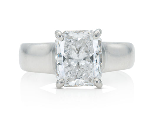 2.28 Carat GIA Certified Radiant Cut Diamond Engagement Ring