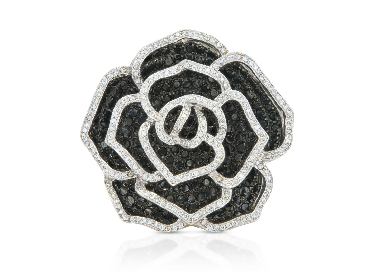 Black & White Diamonds Rose Ring