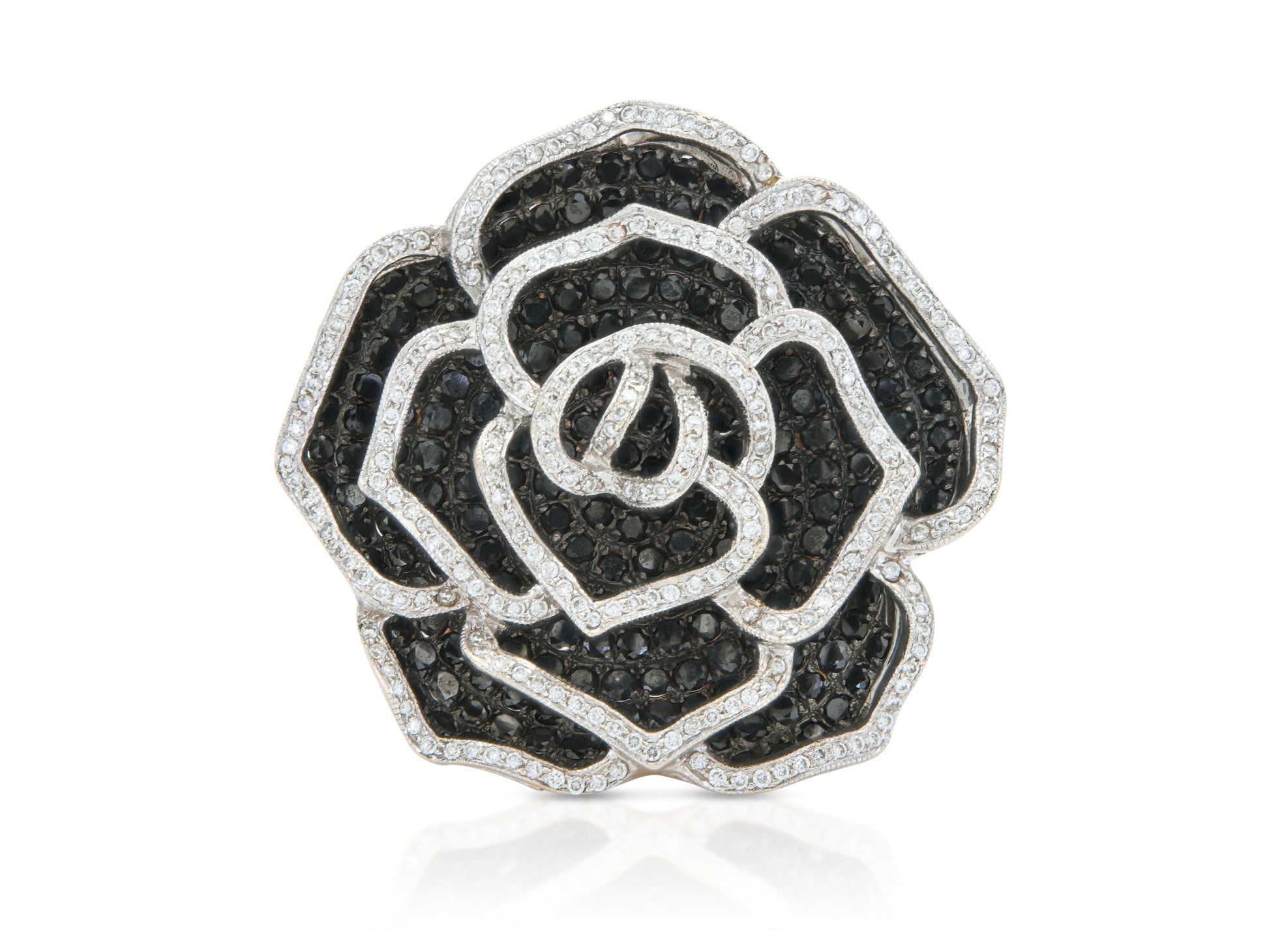 Black & White Diamonds Rose Ring