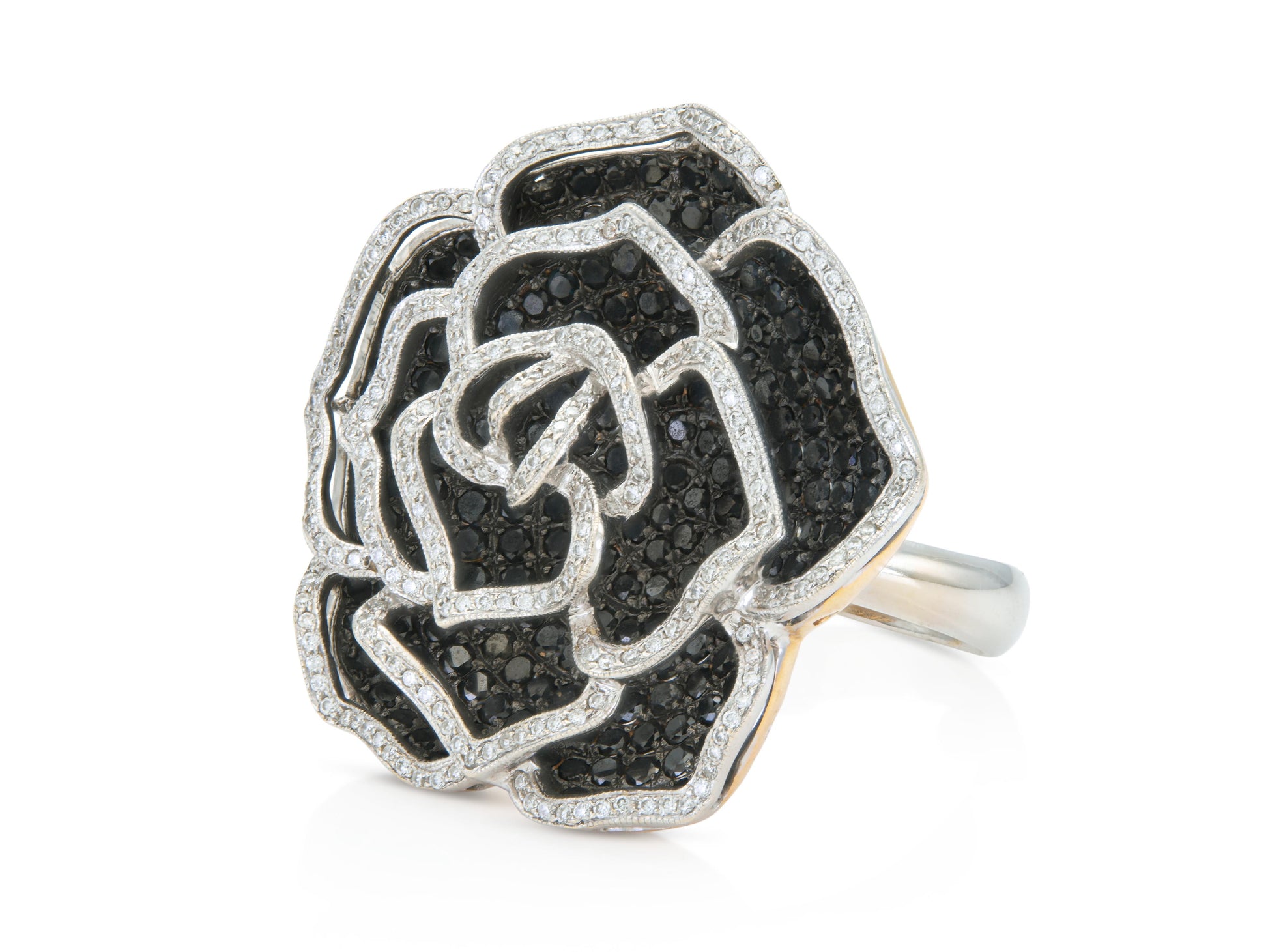 Black & White Diamonds Rose Ring
