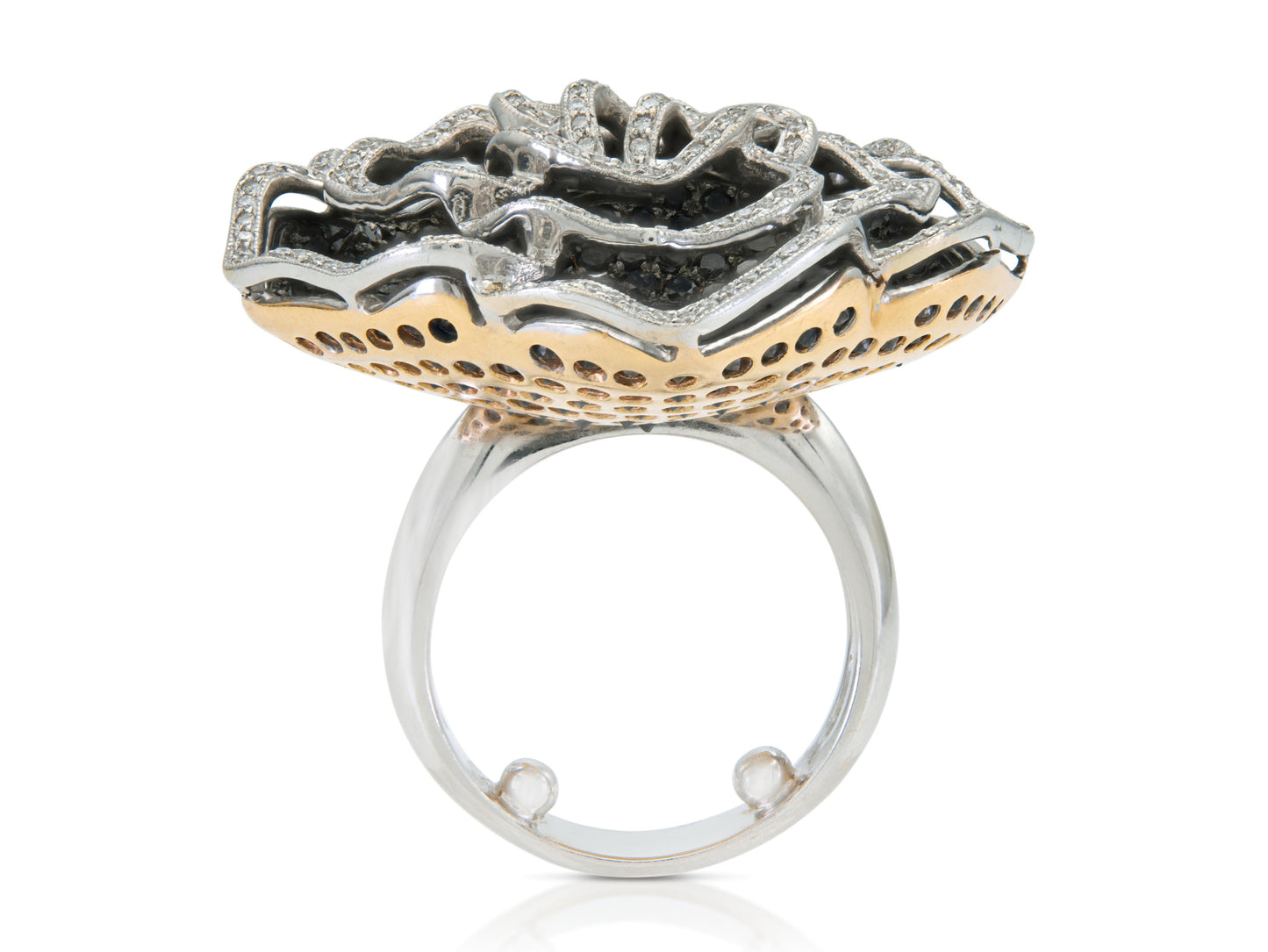 Black & White Diamonds Rose Ring