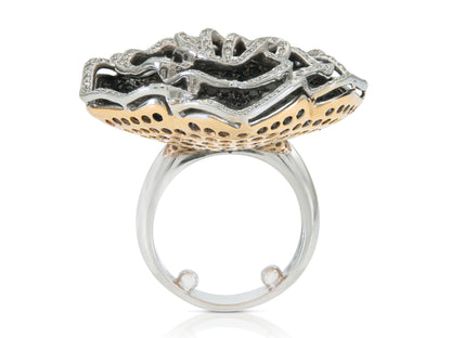 Black & White Diamonds Rose Ring