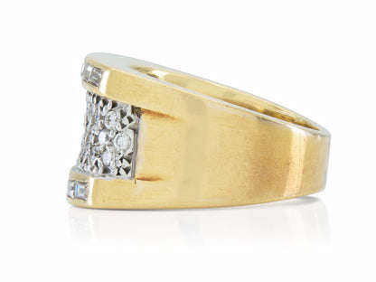 Vintage 1980s 2.50 Carat Diamonds Square Ring