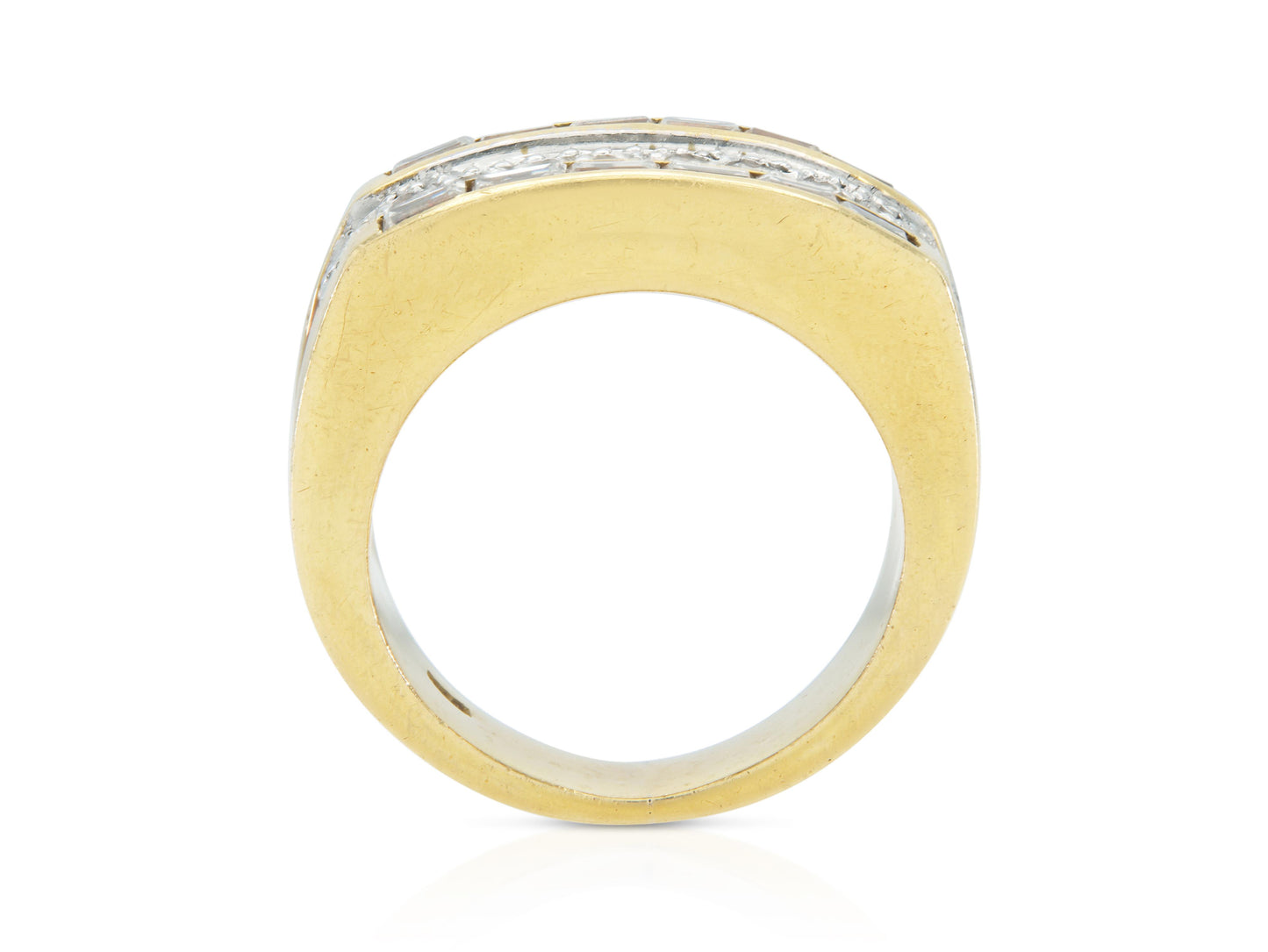 Vintage 1980s 2.50 Carat Diamonds Square Ring