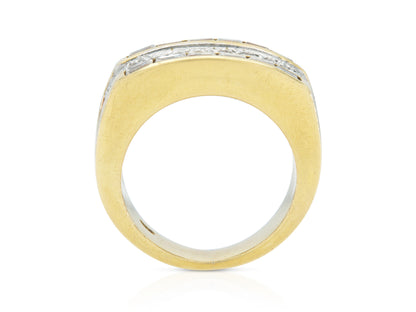 Vintage 1980s 2.50 Carat Diamonds Square Ring