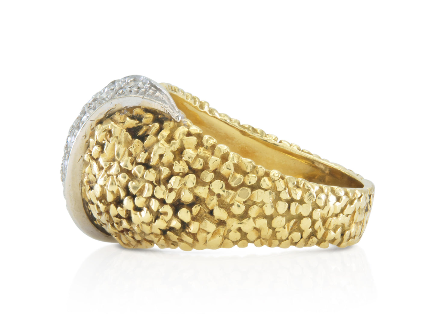 Vintage 1950s 1.10 Carat Diamonds Dome Ring