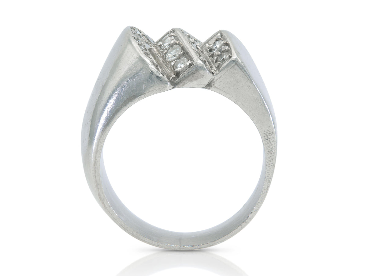 Vintage 1940s Retro 0.80 Carat Diamond Ring