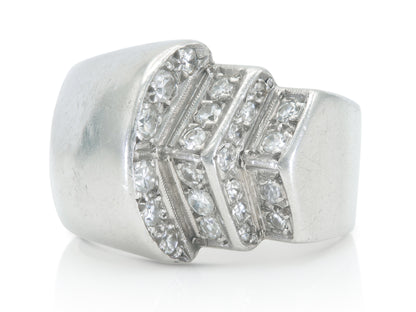 Vintage 1940s Retro 0.80 Carat Diamond Ring