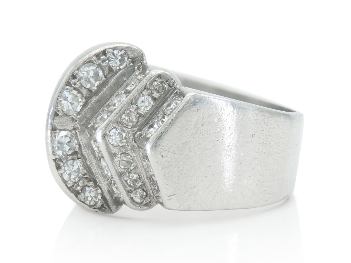 Vintage 1940s Retro 0.80 Carat Diamond Ring