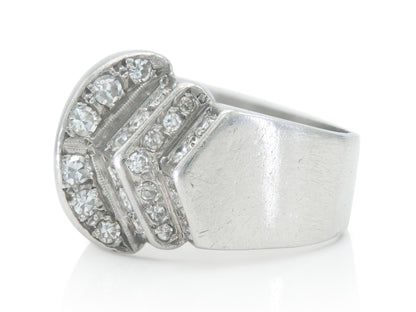 Vintage 1940s Retro 0.80 Carat Diamond Ring