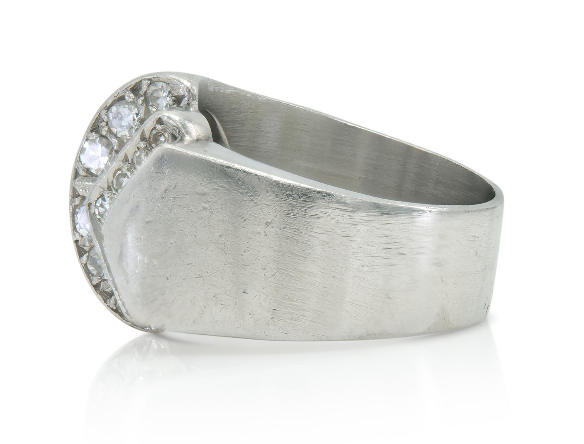 Vintage 1940s Retro 0.80 Carat Diamond Ring