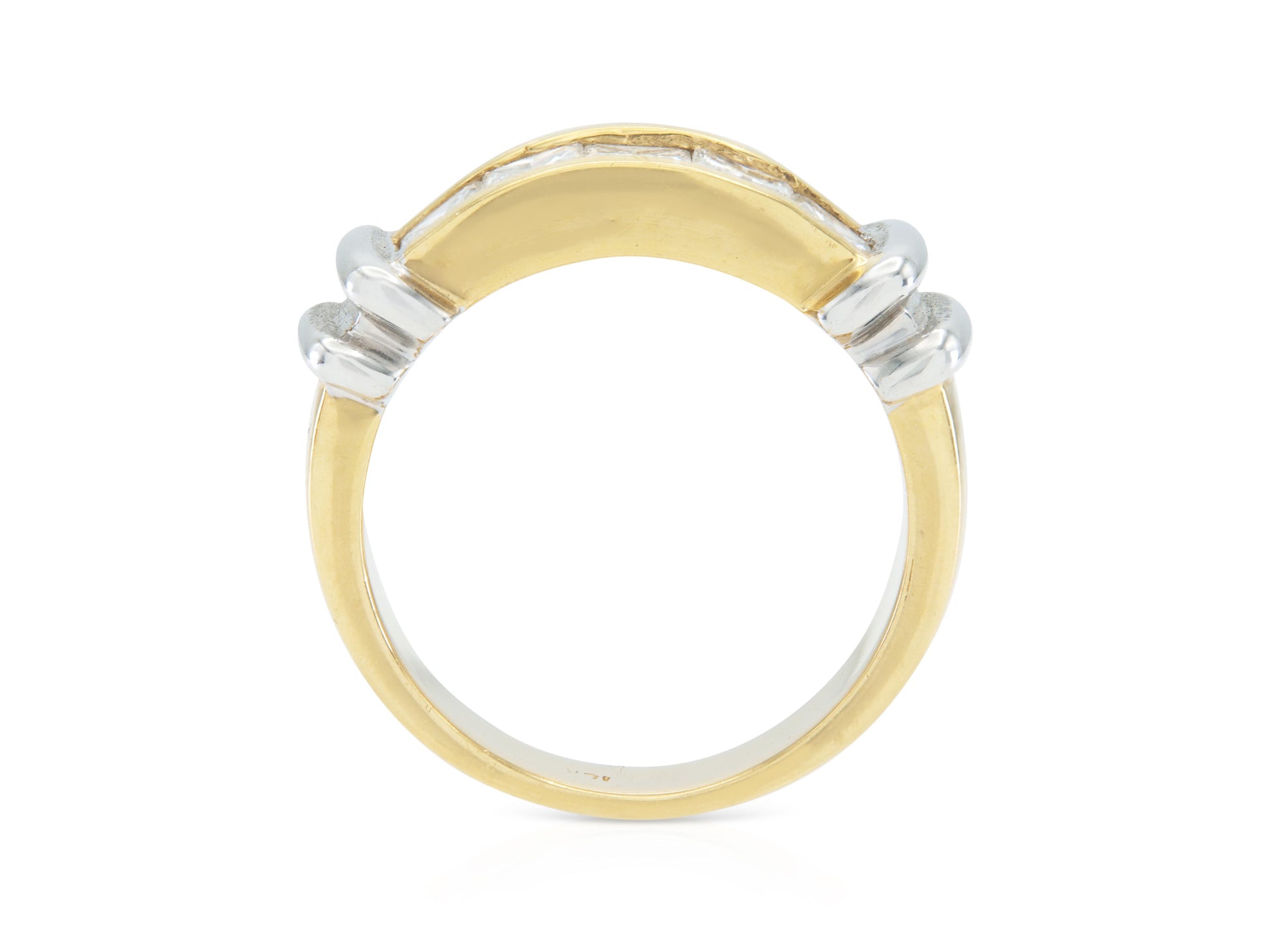 Vintage 1980s 2.00 Carat Princess Cut Diamonds Ring