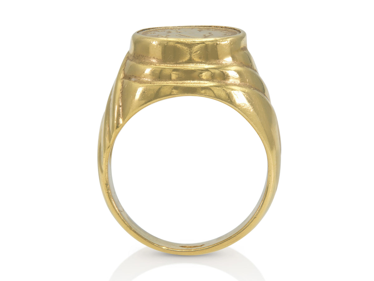 Vintage 1960s Gold 1853 1 Dollar Coin Ring