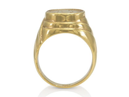 Vintage 1960s Gold 1853 1 Dollar Coin Ring